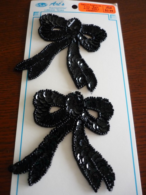 sequin bow appliques from dressew