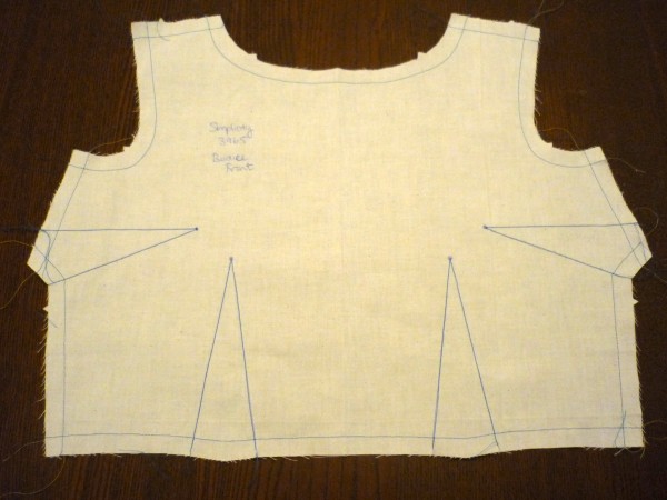 machine stitch along seamlines and darts