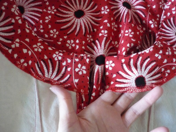 catchstitch the facings to the underlining