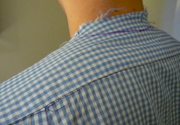 draw new neckline with a marking pen