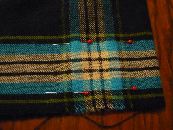 now work away from the fold, matching intersections