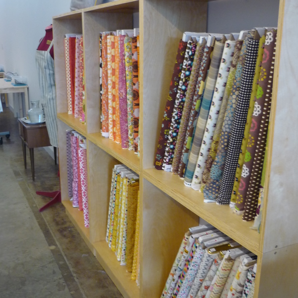 fabric at spool of thread