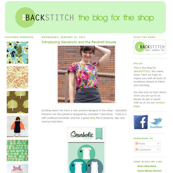 Backstitch Blog - Introducing Sewaholic Patterns and the Pendrell Blouse
