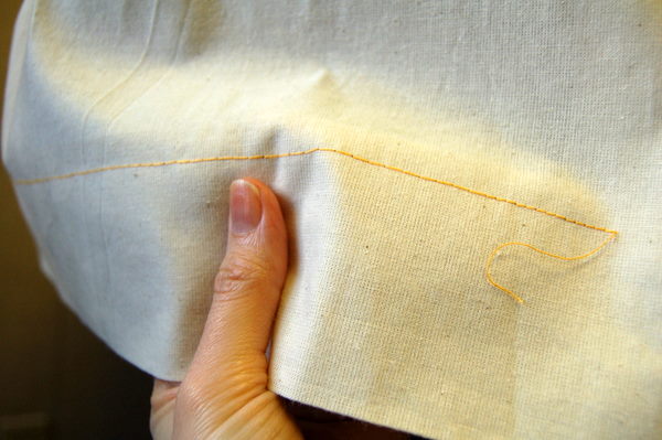 baste hem in place