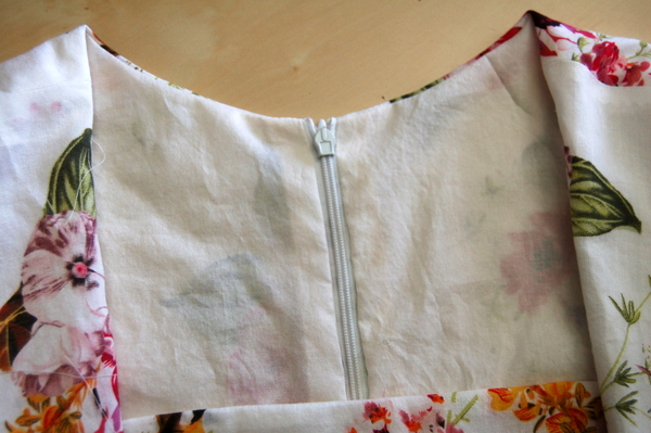 Sewing the Lining into the Cambie Dress