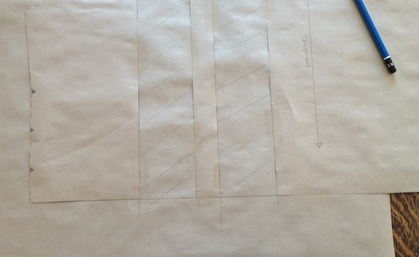 add paper in between pleat slashes