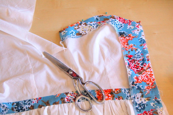 button front cambie dress lining