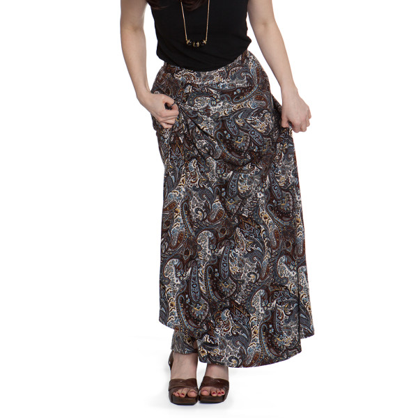 printed maxi skirt