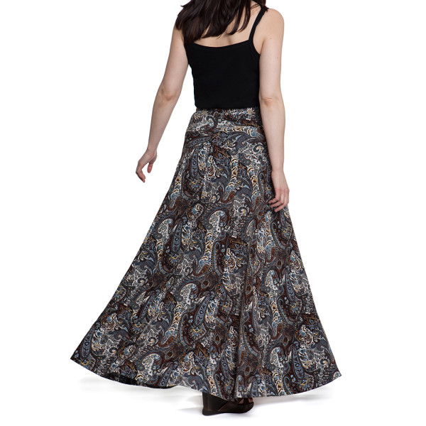 flared maxi skirt