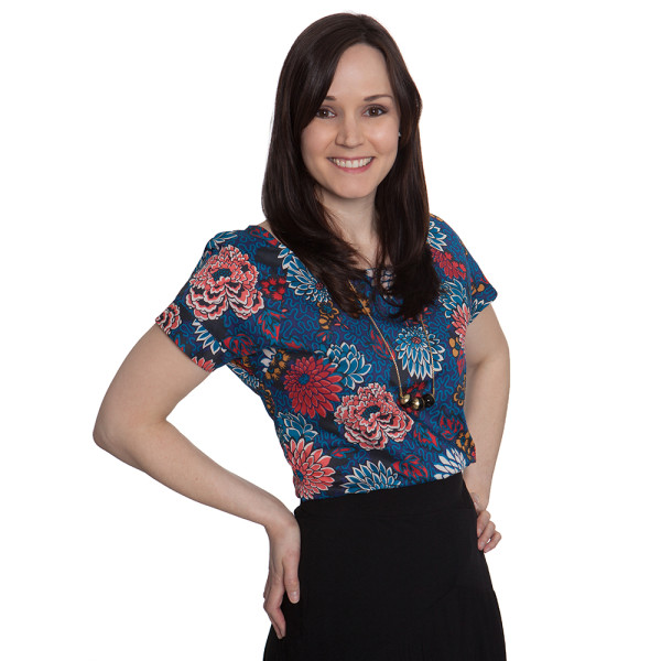 belcarra blouse in liberty print