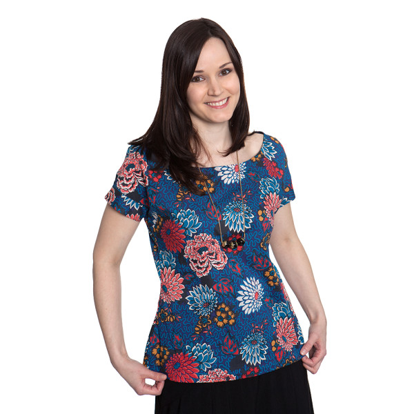 belcarra blouse in liberty print