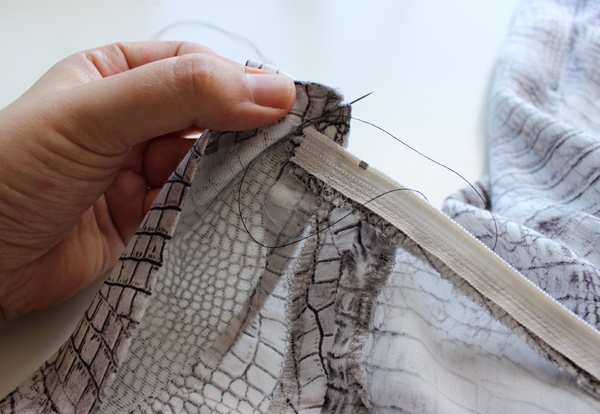 How to clean finish a waistband without hand stitching