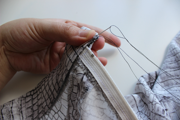 How to clean finish a waistband without hand stitching