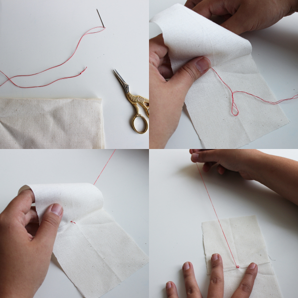 Hand Sewn Thread Loop 1