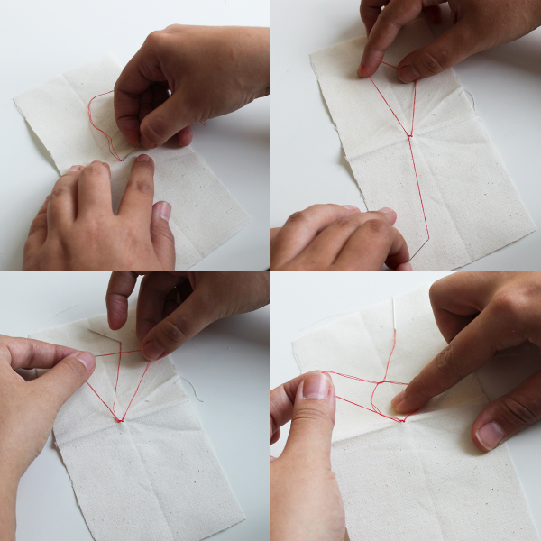 Hand Sewn Thread Loop 2