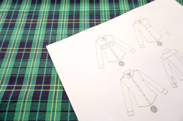plaid granville shirt - sewing with plaid fabrics-1