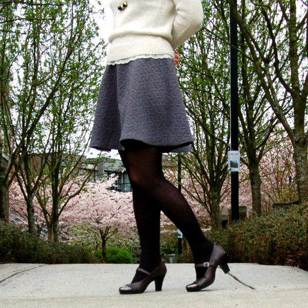 Grey Quilted Hollyburn Skirt | Sewaholic